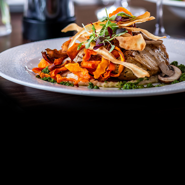 Vegan menu at The King's Arms