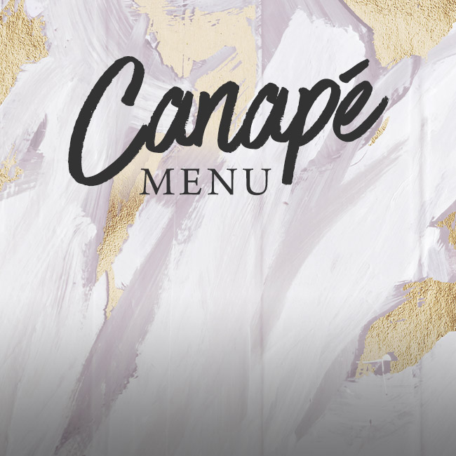 Canapé menu at The King's Arms